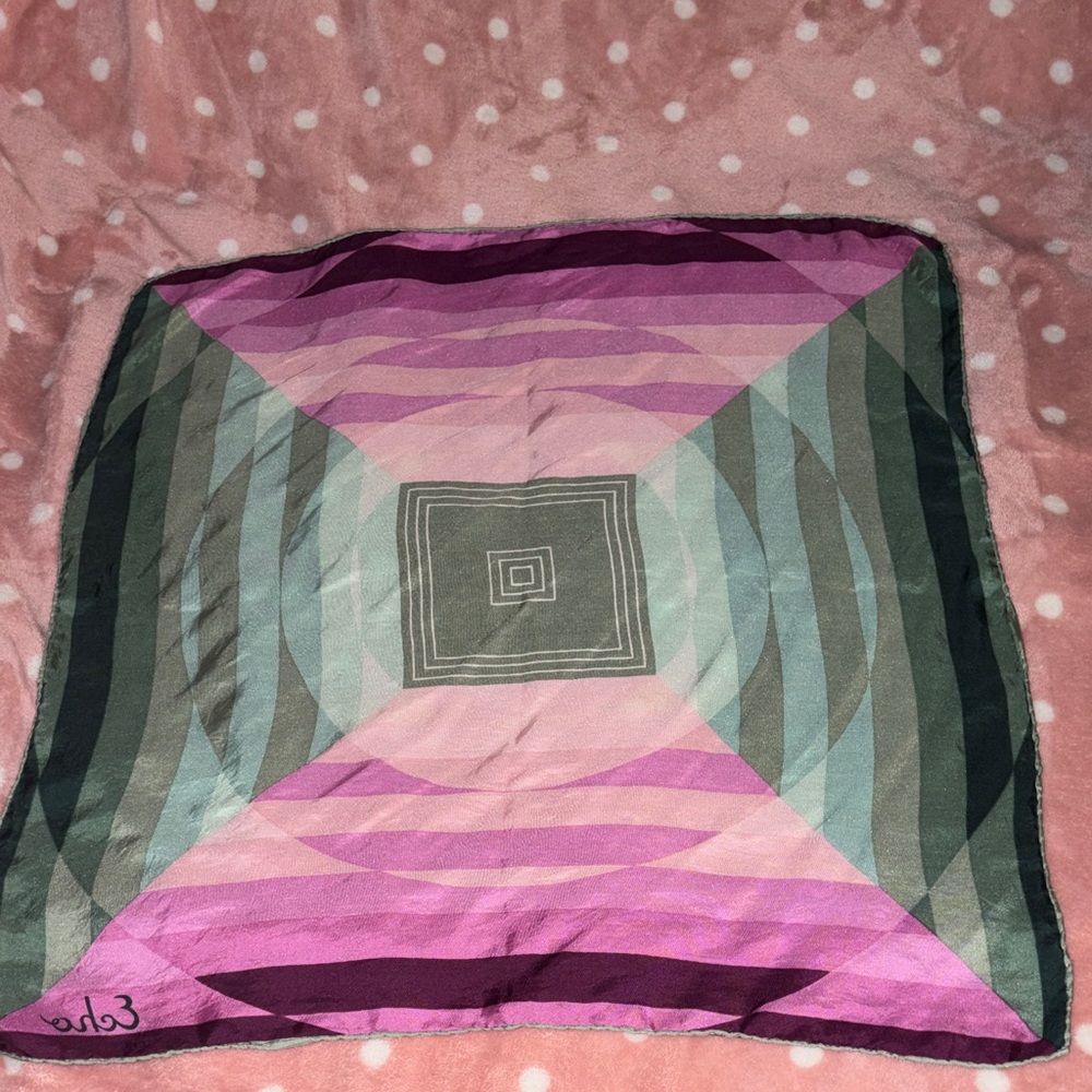 Echo Designer Colorful Geometric Silk Scarf - Picture 2 of 8